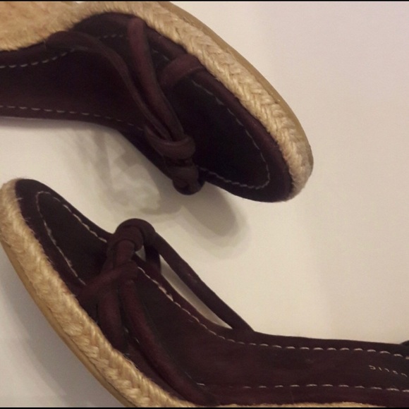 Banana Republic Brown Wedge Sandals - Picture 2 of 3